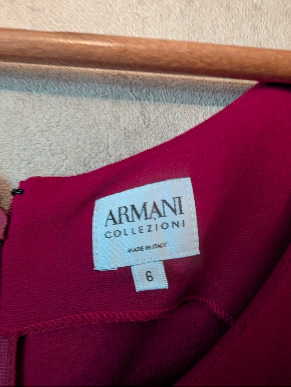 ARMANI COLLEZIONI fuschia ruffle mini dress sz 6 - Picture 4 of 6